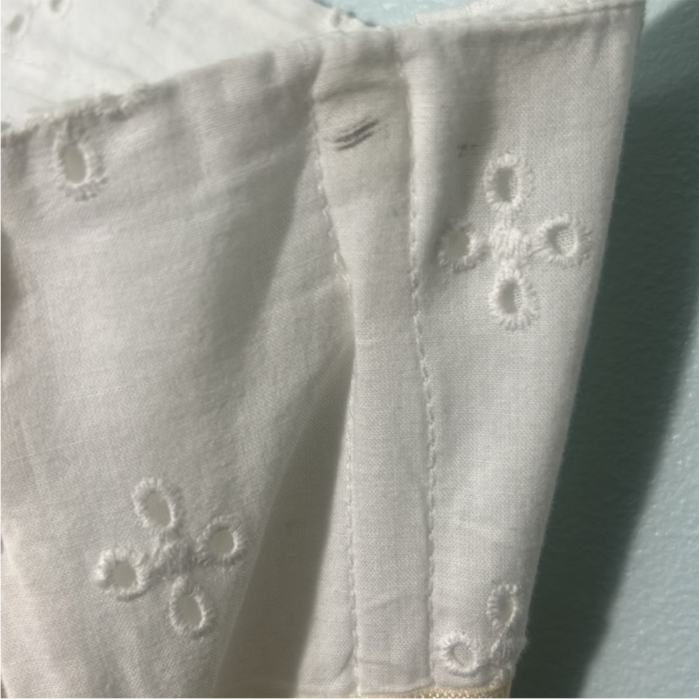 Kimchi Blue Large Dress Violetta Eyelet Strapless Mini lined ivory bows pleats - Picture 11 of 14